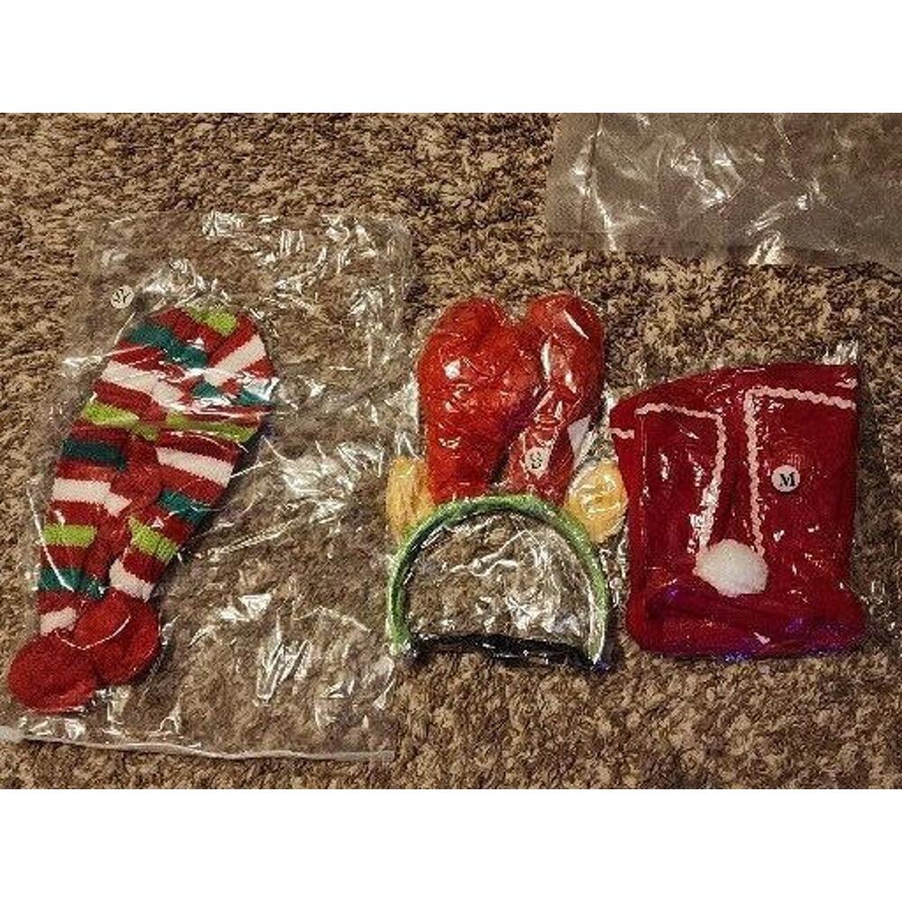 NEW Frienda Christmas Holiday Pet Clothes Set - Medium (M) - Puppy/Cat